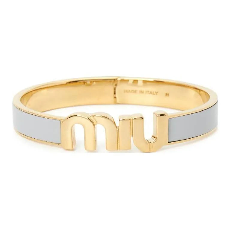 MIU MIU Metal, Enamel Bracelets Women's Gold-0
