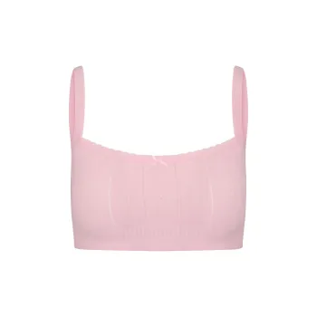 SKIMS FW24 Fake Day Collection SWEATER POINTELLE BRALETTE Bra Women's 1 Pack BABY PINK/Light Pink