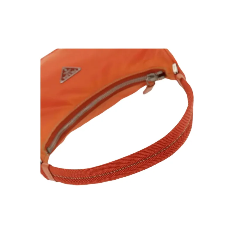 PRADA Re-Edition Recycled Nylon One Shoulder Handbags Mini Women's Orange-3