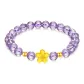 Rich Widow Peach Blossom Beaded Bracelet, Amethyst