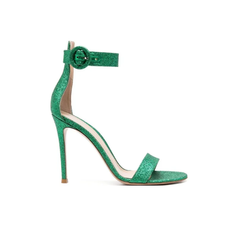 GIANVITO ROSSI Portofino 105mm Glitter Sandals-1