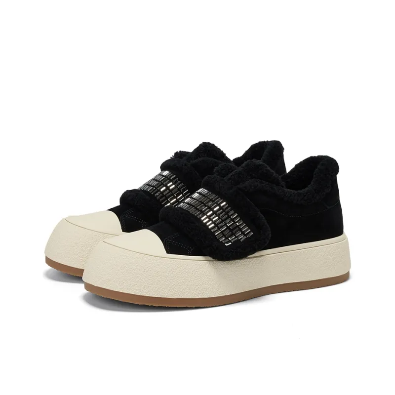GG-CC Coverage Warm Anti-Slip And Wear-Resistant Low-Top Skateboard Shoes Women's-7