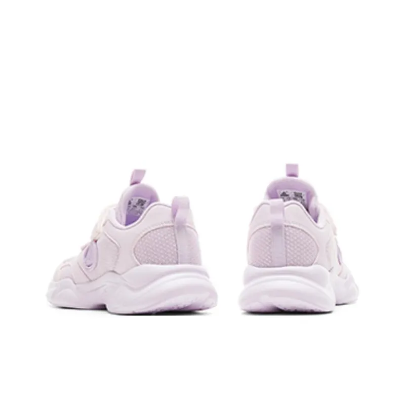 PEAK Anti Slip Wear Resistant Low Top Kids Lifestyle Shoes Light Purple Teenagers-3