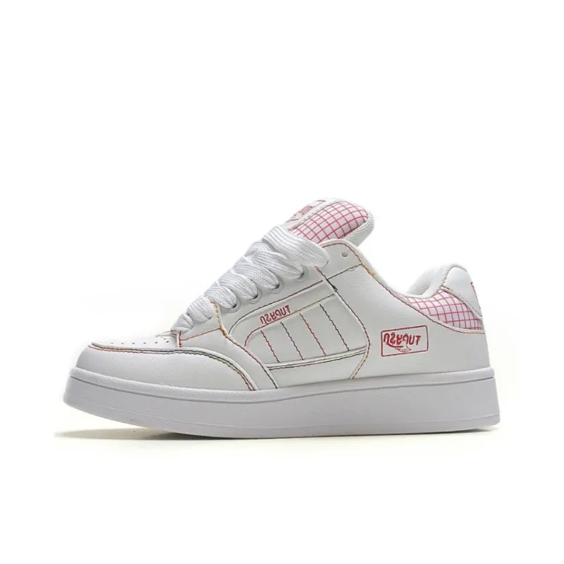 ABCYLM Slip Resistant Shock Absorbers Lightweight Low Top Skateboard Shoes Women's White Rainbow-0