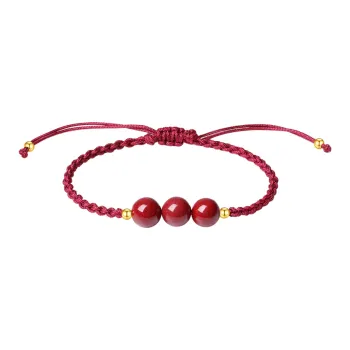 Rui Ge Mei Reconstructed Cinnabar Bracelets Unisex