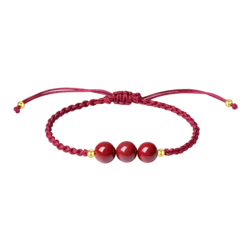 Rui Ge Mei Reconstructed Cinnabar Bracelets Unisex