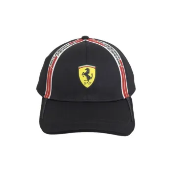 Ferrari Polyester Baseball Caps Men's Black