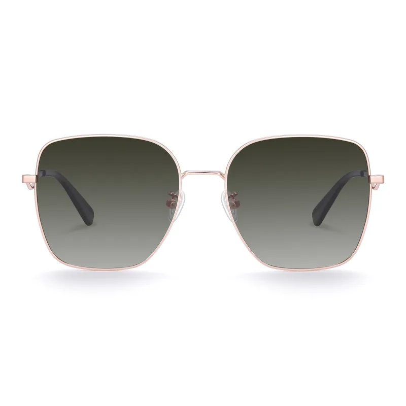 PULAIS Alloy Plate Frame Square Sunglasses Women's-7