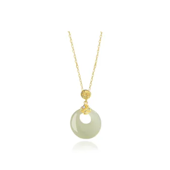JIACUIYUN Hetian Jade Necklaces Green Jade Unisex