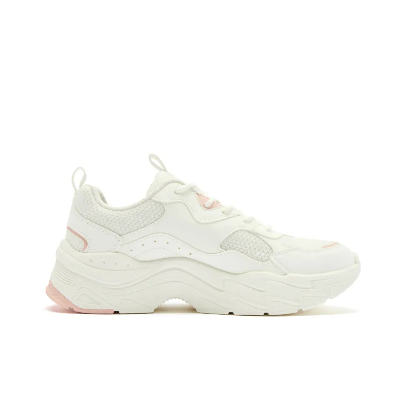 QIAODAN Casual Shoes Women's Low Top Ivory/Serene Pink-1
