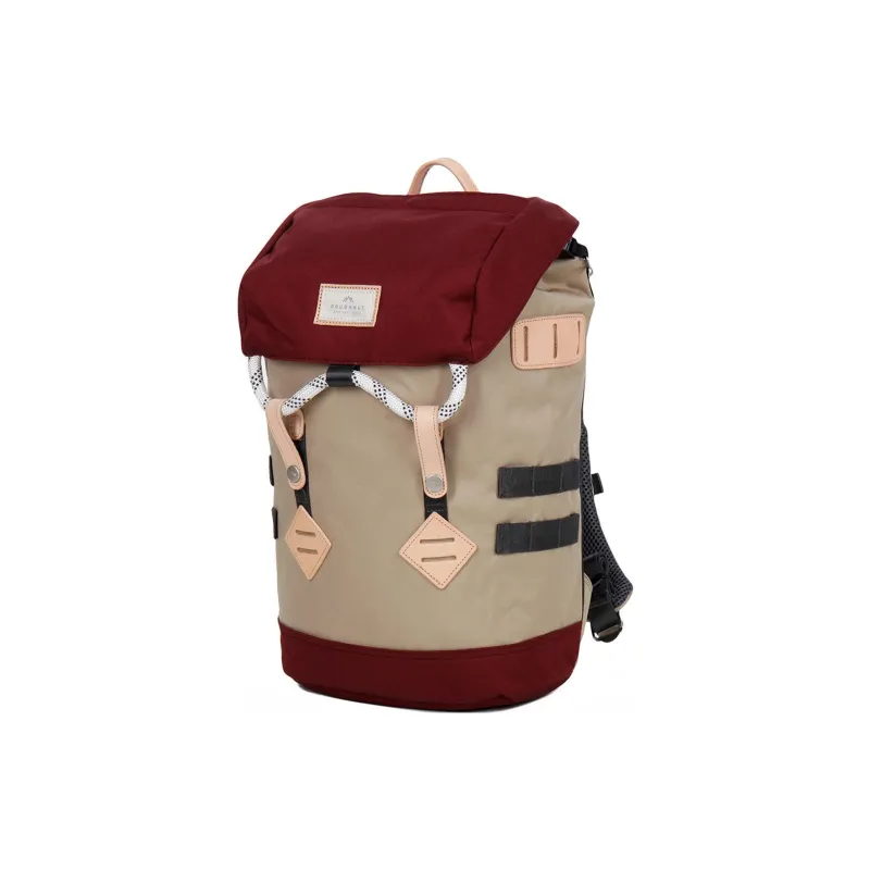 Doughnut Polyester Backpack Small Size Unisex Hazelnut & Burgundy-2