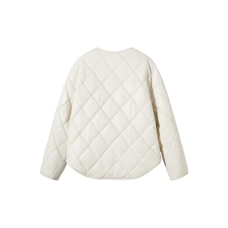 DIALOGUE Puffer Jacket Women's Gardenia White-1