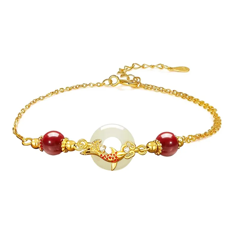 OWNCOOL Hetian Jade Bracelets Pale Greenish White Jade Women's-0