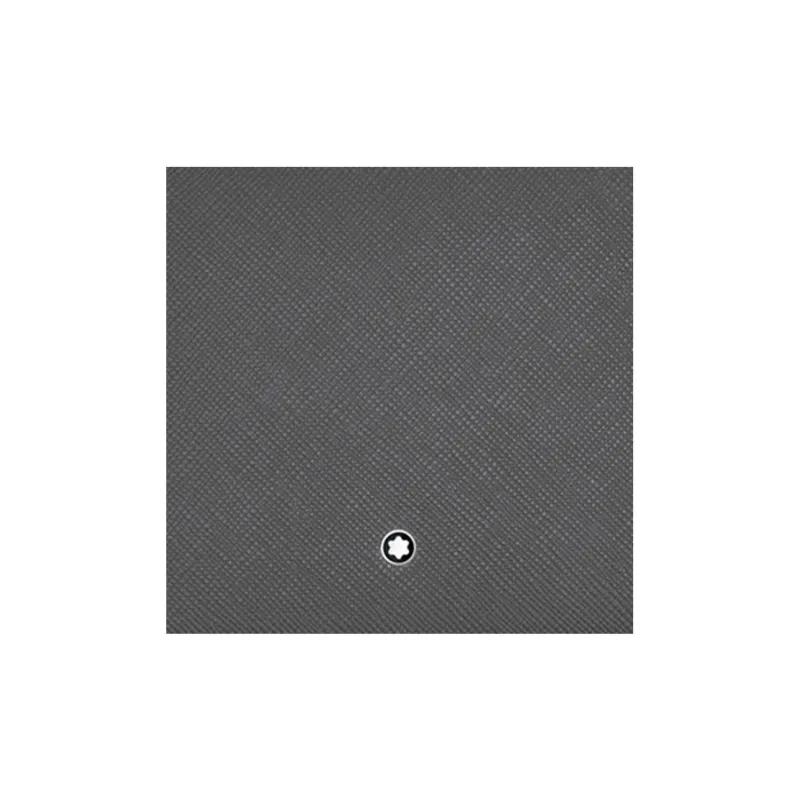 MONTBLANC Textured Calfskin Card Holder Wallet Men's Gray-2