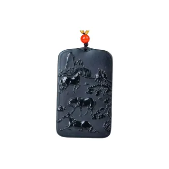 Jing Ruyu Hetian Jade Necklaces Green Jade Unisex