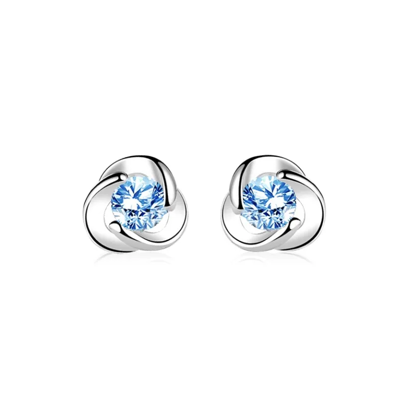 PRP S925 Silver Stud Earrings Women's-4