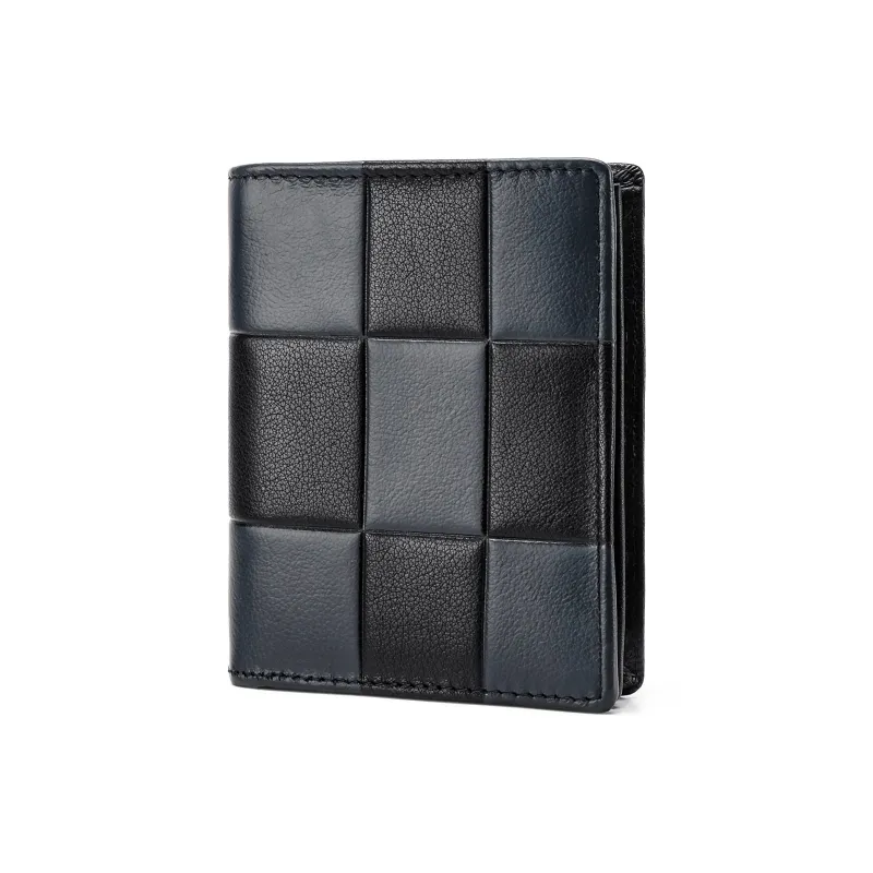 FAIRWHALE Top Grain Cow Leather Wallet Card Holder Money Clip Regular Men's Black-2