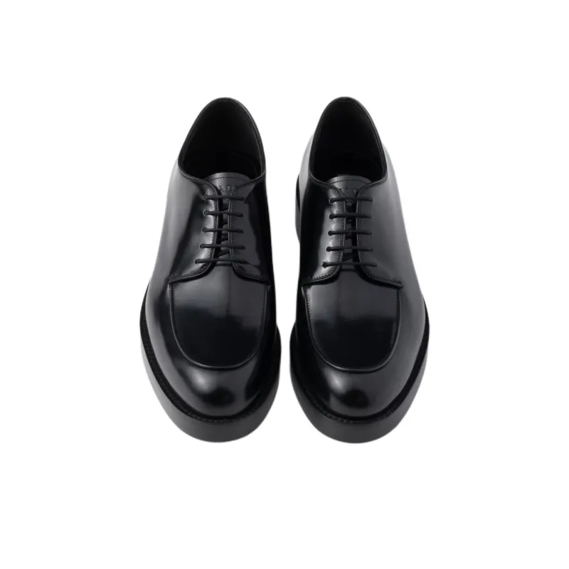 PRADA Dress Shoes Men Low Top Black-4