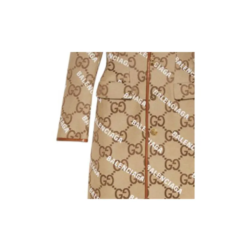 GUCCI FW23 Coats Coat Women's Khaki-7