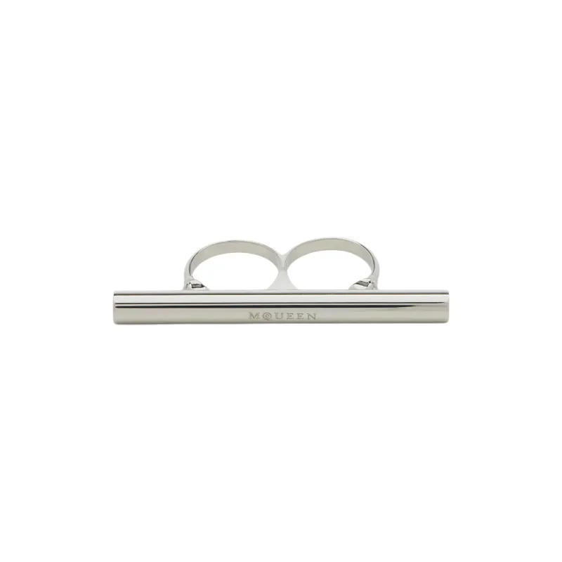 Alexander McQueen Cross Bar Double Ring-1