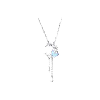 YINGNIXINDONG 925 Sterling Silver Necklaces Women's