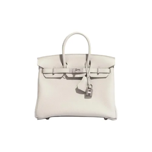 HERMES Birkin Togo Calfskin Birkin Bag Handbag Regular Women's 80 Gris Perle Pearl Gray