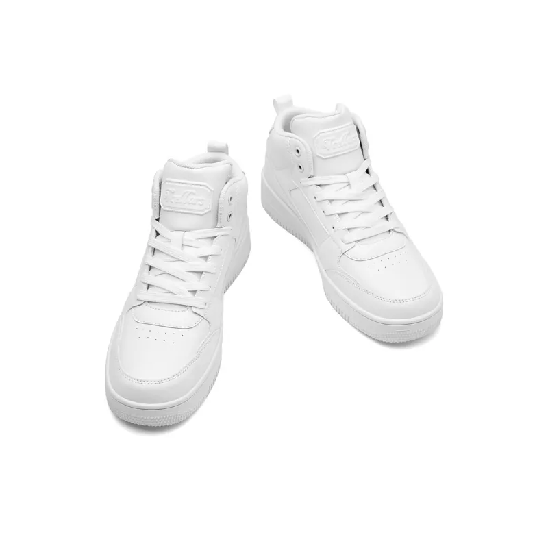 TCELLARS Coverage Cushioning Wear-Resistant Lightweight Height Increasing Mid-Top Skateboard Shoes Unisex Vintage White-3