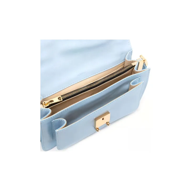 MARNI Trunk Calfskin Crossbody Bag, Shoulder Bag Women's Blue-4
