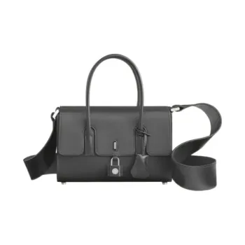 HERMES Allegratto Calfskin Handbag Crossbody Bag Women's Noir Black