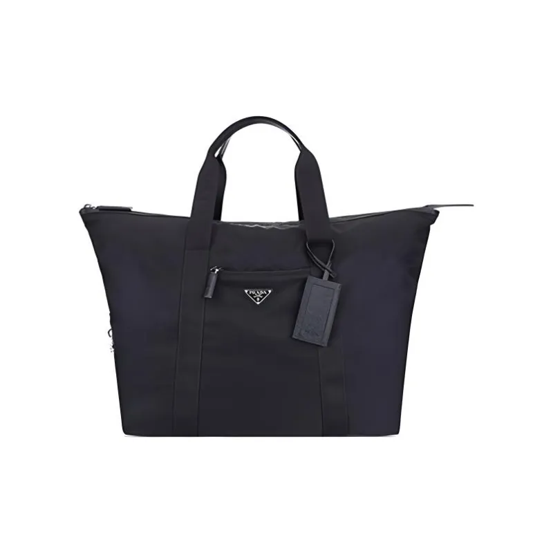 PRADA Re Nylon Fabric Luggage Bag Handbag Tubas Men's Black-6