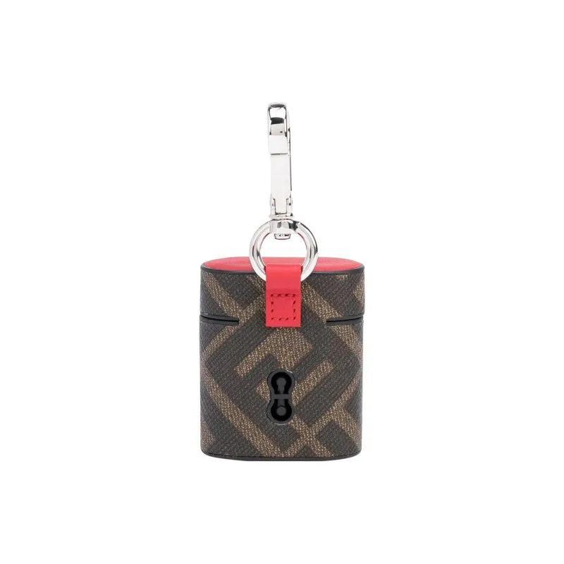FENDI Fabric Bonded Polycarbonate Earphone Case Men's Brown-1