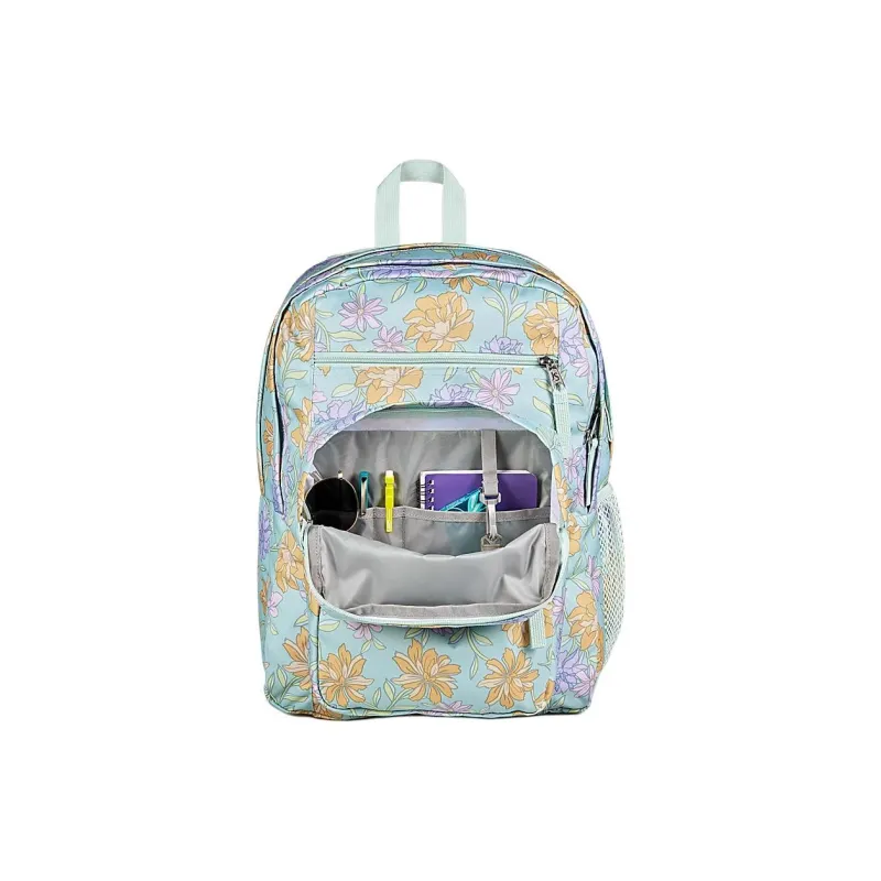 JanSport Recycled Polyester Backpack Unisex Pale Floral Fresh Mint Green-5