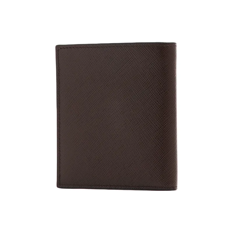 PRADA Leather Wallet Men's Brown-1