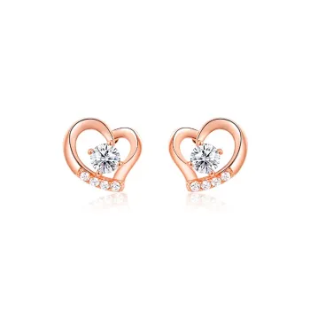 HEZUAN 18K Stud Earrings Women's