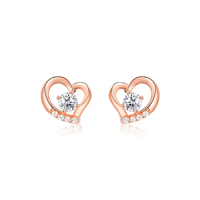 HEZUAN 18K Stud Earrings Women's-0