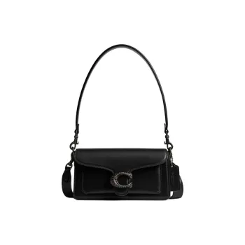 COACH Tabby Cow Leather Handbag, Shoulder Bag Trumpets Women's Black