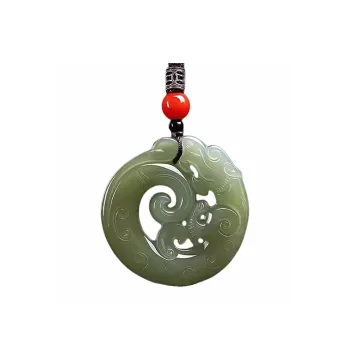 Zhen Yu Zhen Pin Hetian Jade Necklaces Green Jade Unisex