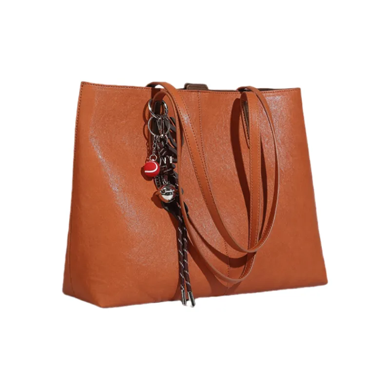 OCTSUI Synthetic Leather One Shoulder Handbags Women's Brown/Caramel/Black-12
