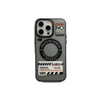 TXBX ABS + PC Material English Label Magnetic Phone Case Compatibility With Apple 15/14/13/12 Collection