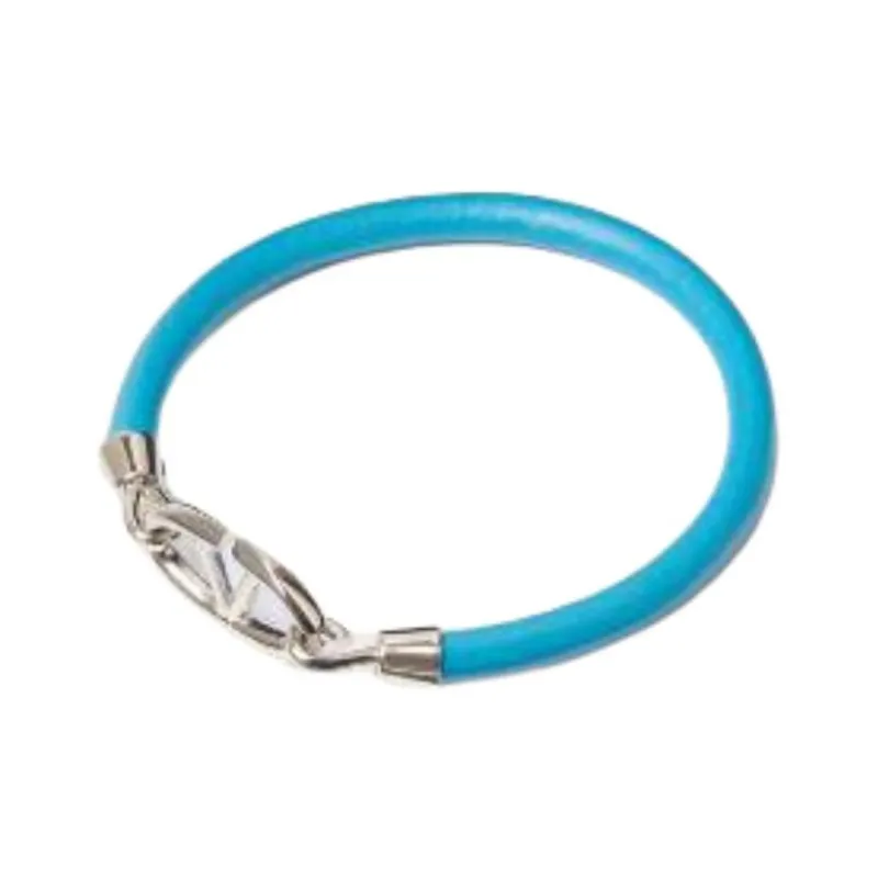 Valentino Logo plaque Leather Bracelet-1
