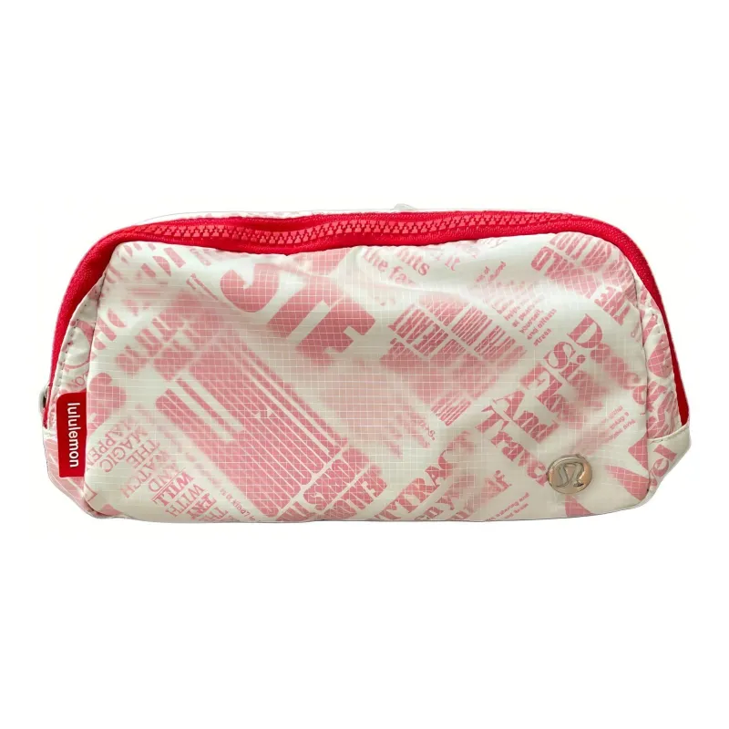 Lululemon Nylon Sling Bag Fanny Pack Regular Unisex White & Luminous Red-0