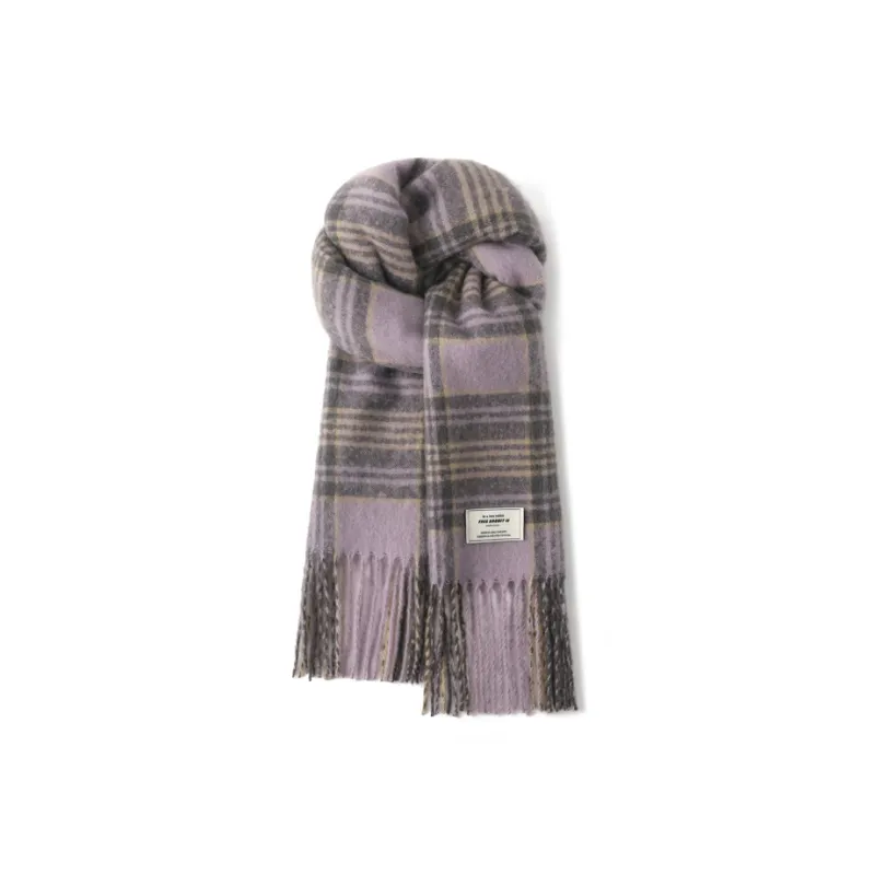 FREE RABBITⅡ Fall And Winter Mohair Windproof Warm Thickened Shawl Scarf Unisex-8