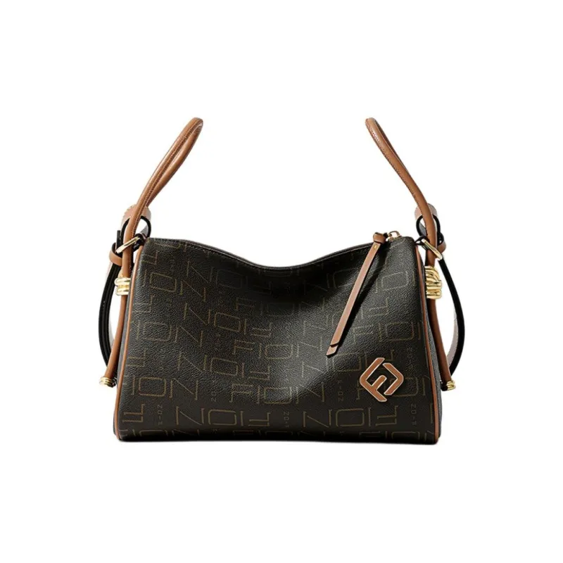 FION Artificial Leather Crossbody Bag Tubas Women's Coffee & Tea Brown-4