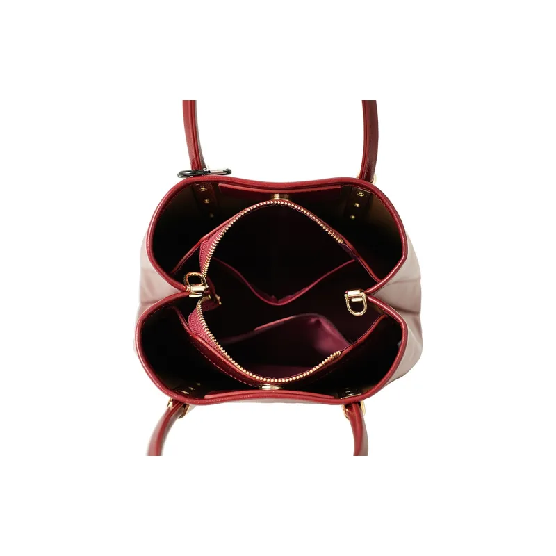 Vigno Synthetic Leather Handbag Regular Women's Red-5