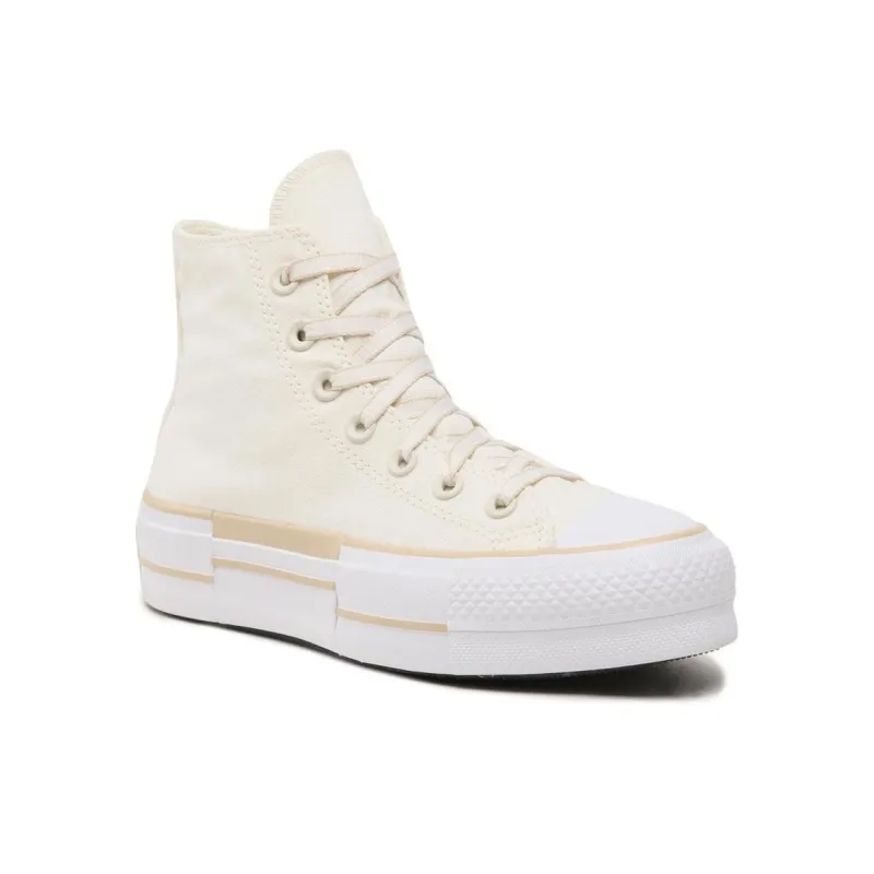 Converse Chuck Taylor All Star Lift Anti Slip Wear Resistant High Top Canvas Shoes Women's Ecru-2