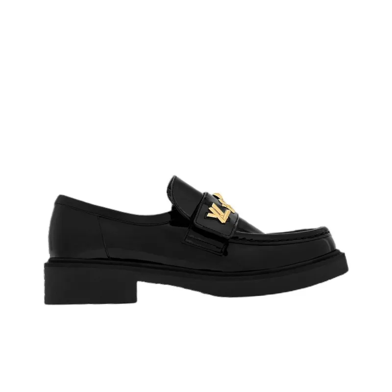 LOUIS VUITTON Academy Loafers Women's Black-1