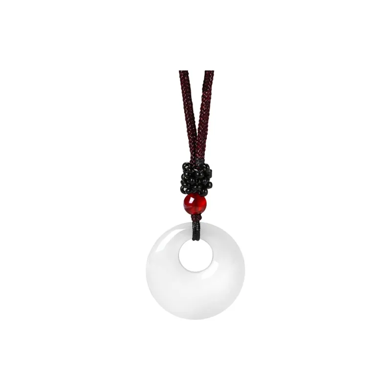 CENTURY&KINDLE Golden Silk Jade Necklaces Unisex-0