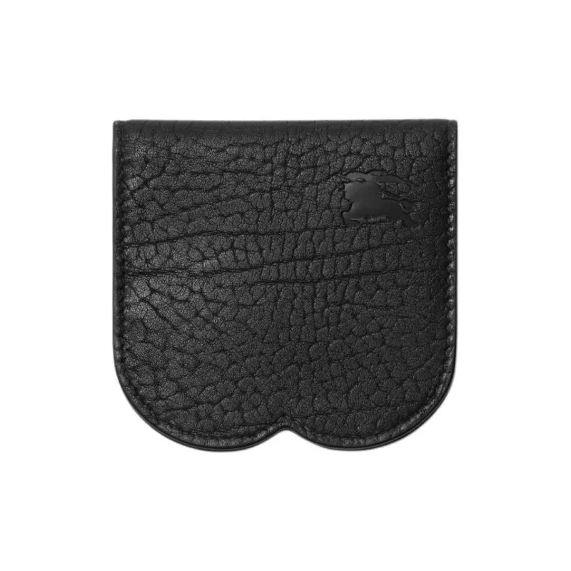 Burberry Textured Calfskin Card Holder Women's Black-0