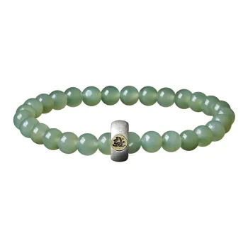 SGE Hetian Jade Bracelets Pale Greenish White Jade Women's