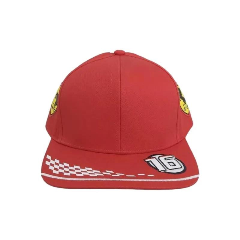 Ferrari Cotton Polyester Baseball Caps Men's Red-0
